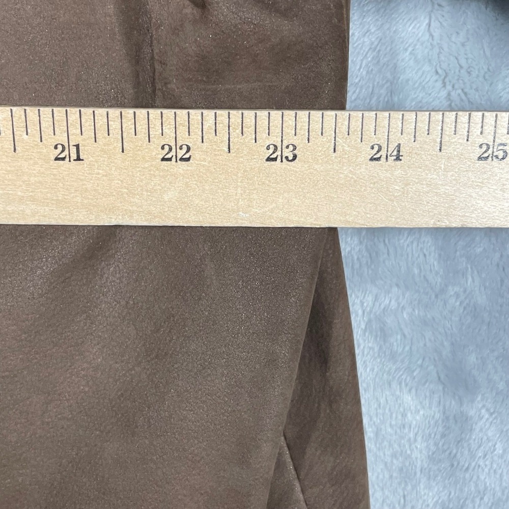 Peter Millar Brown Leather Sherpa Lined Detachable Collar Jacket Mens XL - Picture 13 of 14